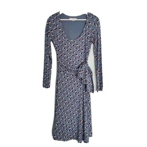 NEW Boden Silvia Faux Wrap Dress Long Sleeve Floral Sage Green Dress